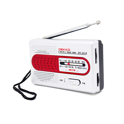 Gift Pocket AM FM Radio ABS Plastic Battery Operated With Earphone Jack