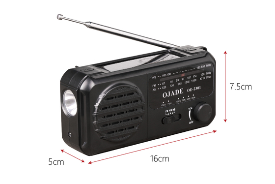 Usb Cable Rechargeable Hand Crank Radio 400g Portable AM FM SW Radio With Speaker