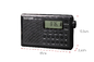 ABS plastic rechargeable fm radio lcd display Type-C charger Jack with AUX jack